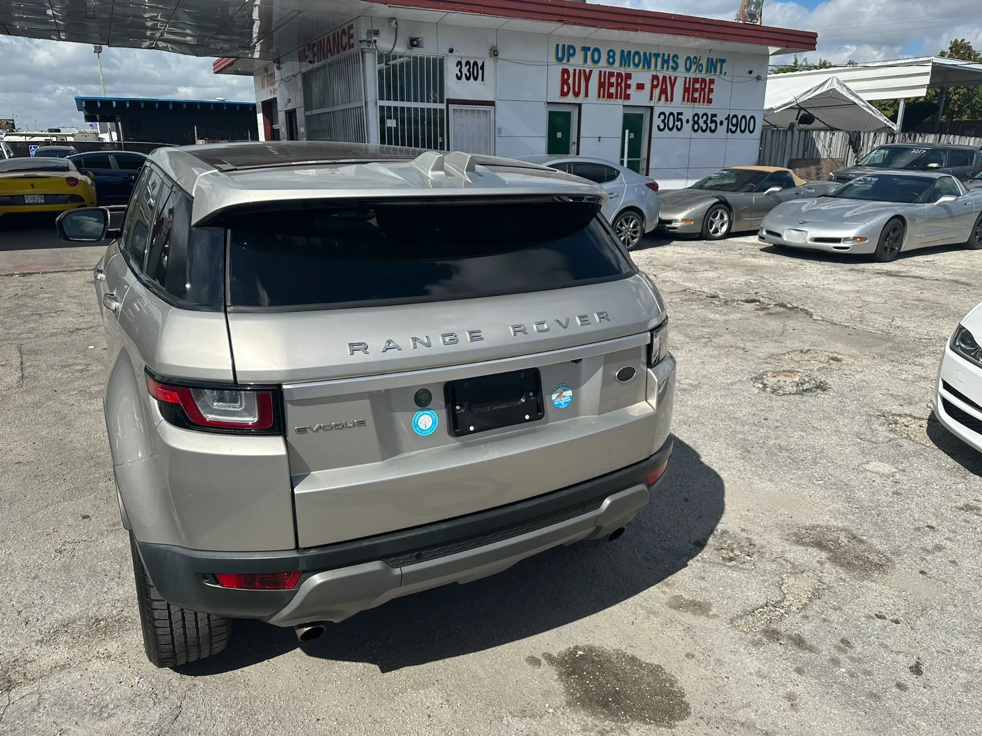 used 2017 Land Rover Range Rover Evoque - back view