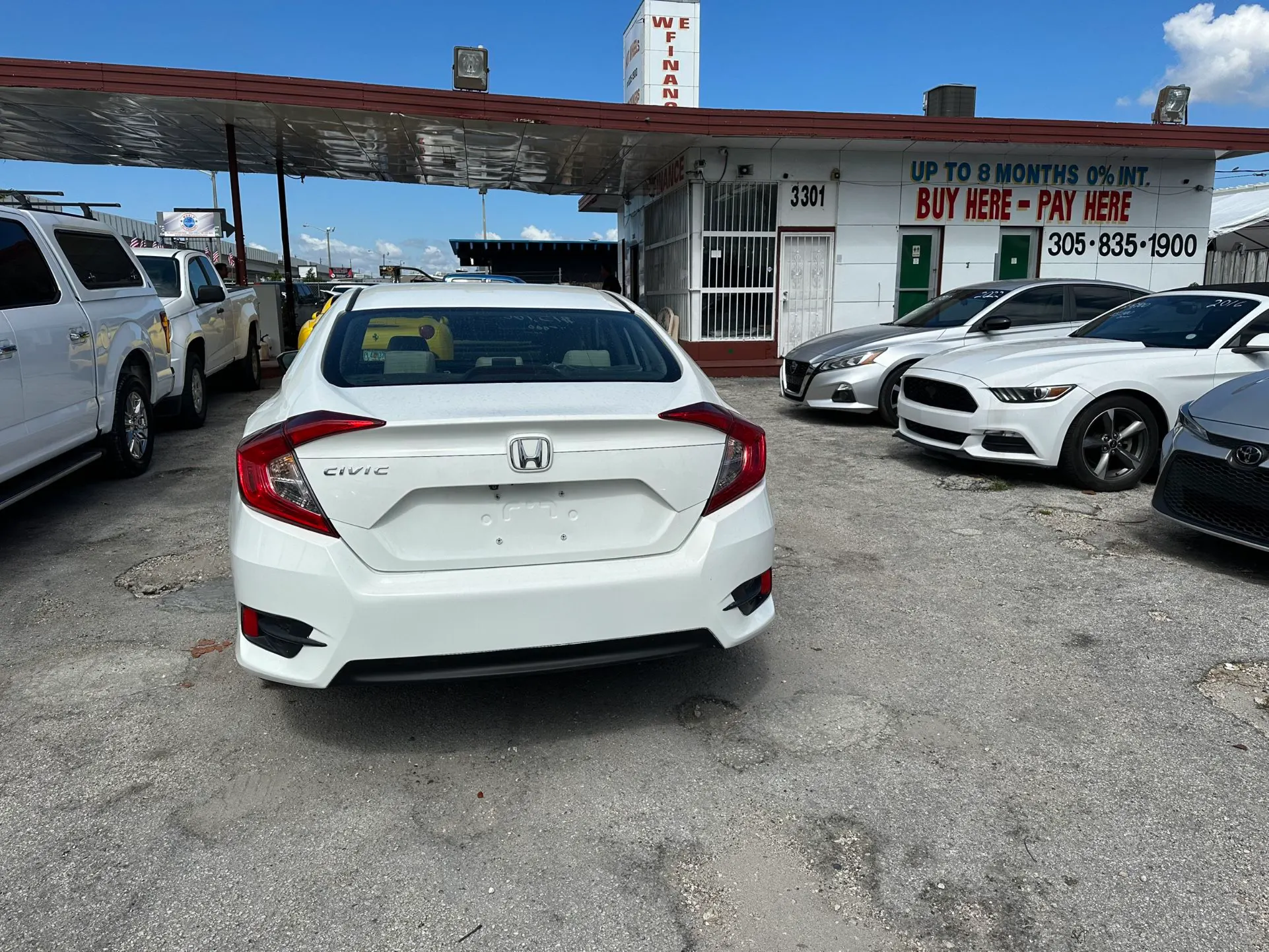 used 2018 Honda Civic - back view