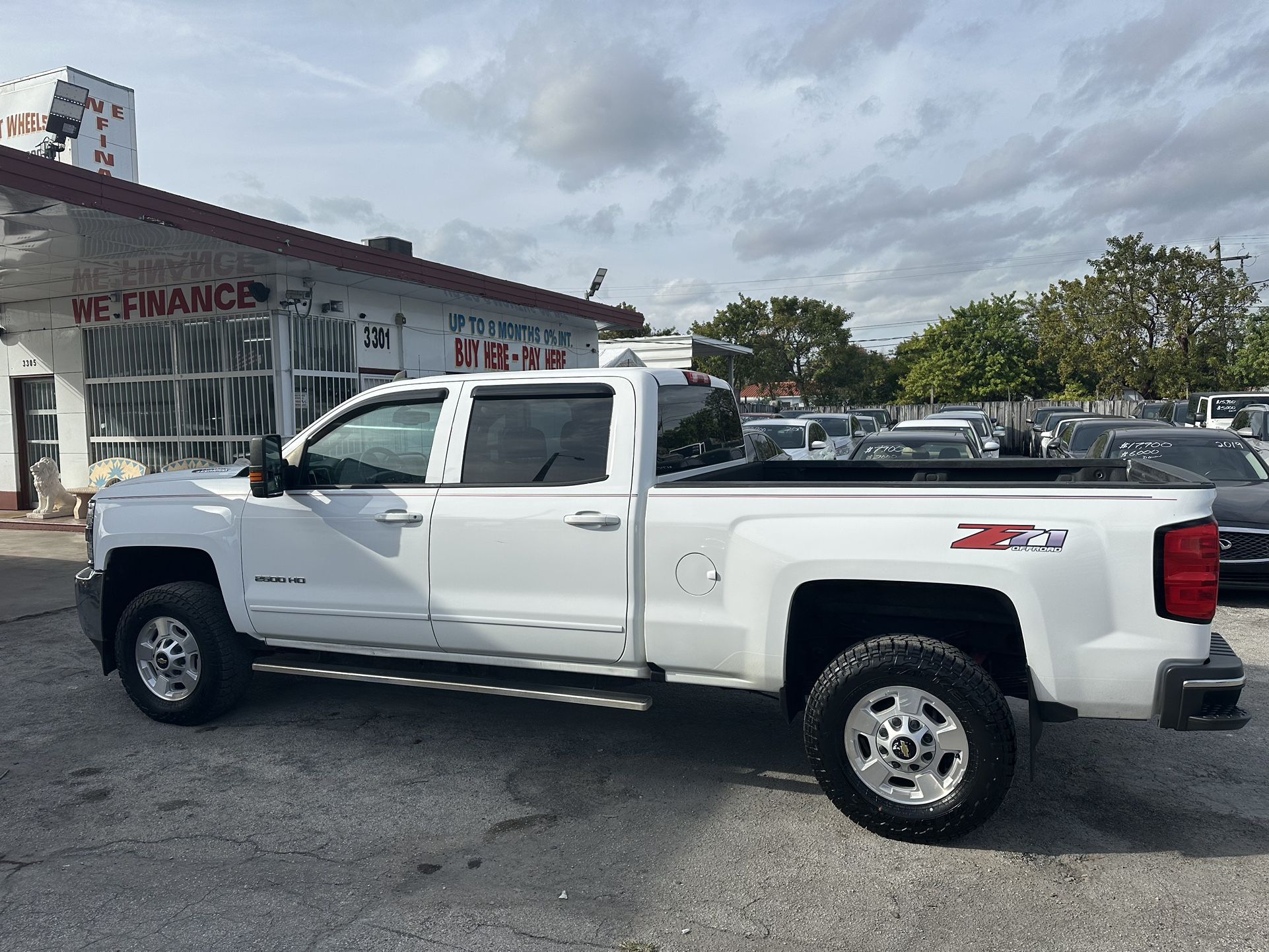 used 2016 Chevy Silverado Z71 diesel 4x4 crew cab - back view