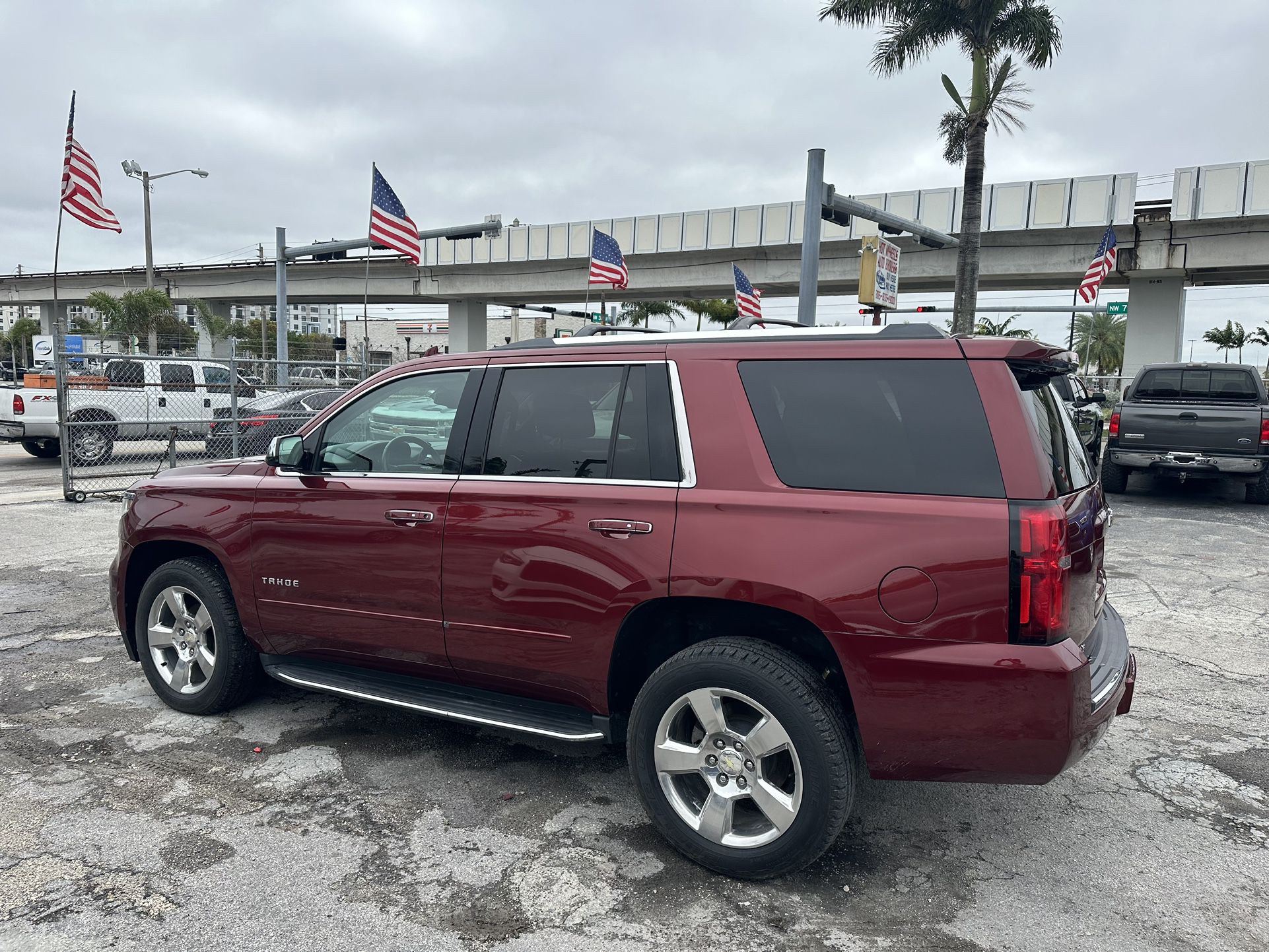used 2017 Chevy Tahoe - back view