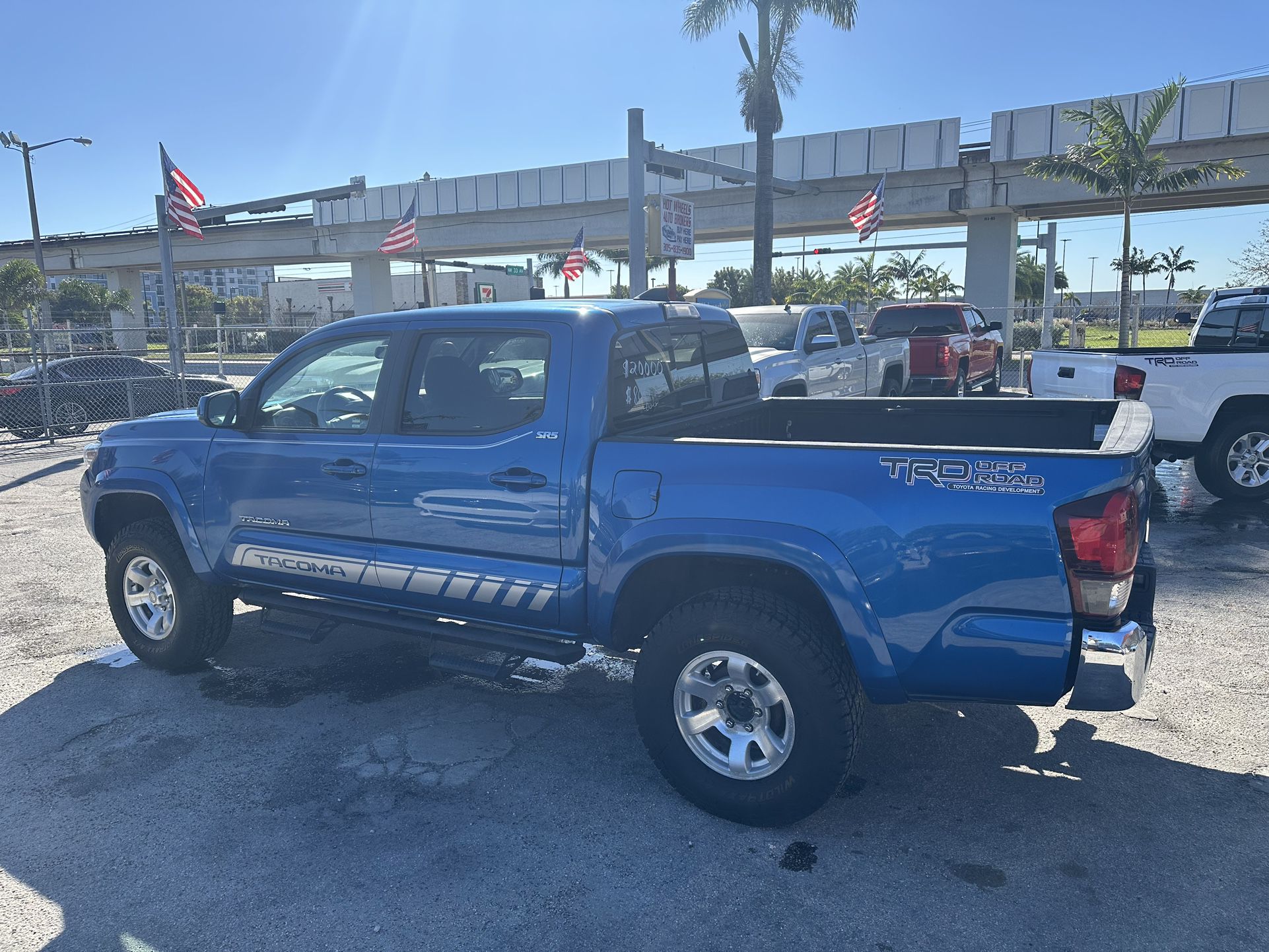 used toyota tacoma 2018 - back view