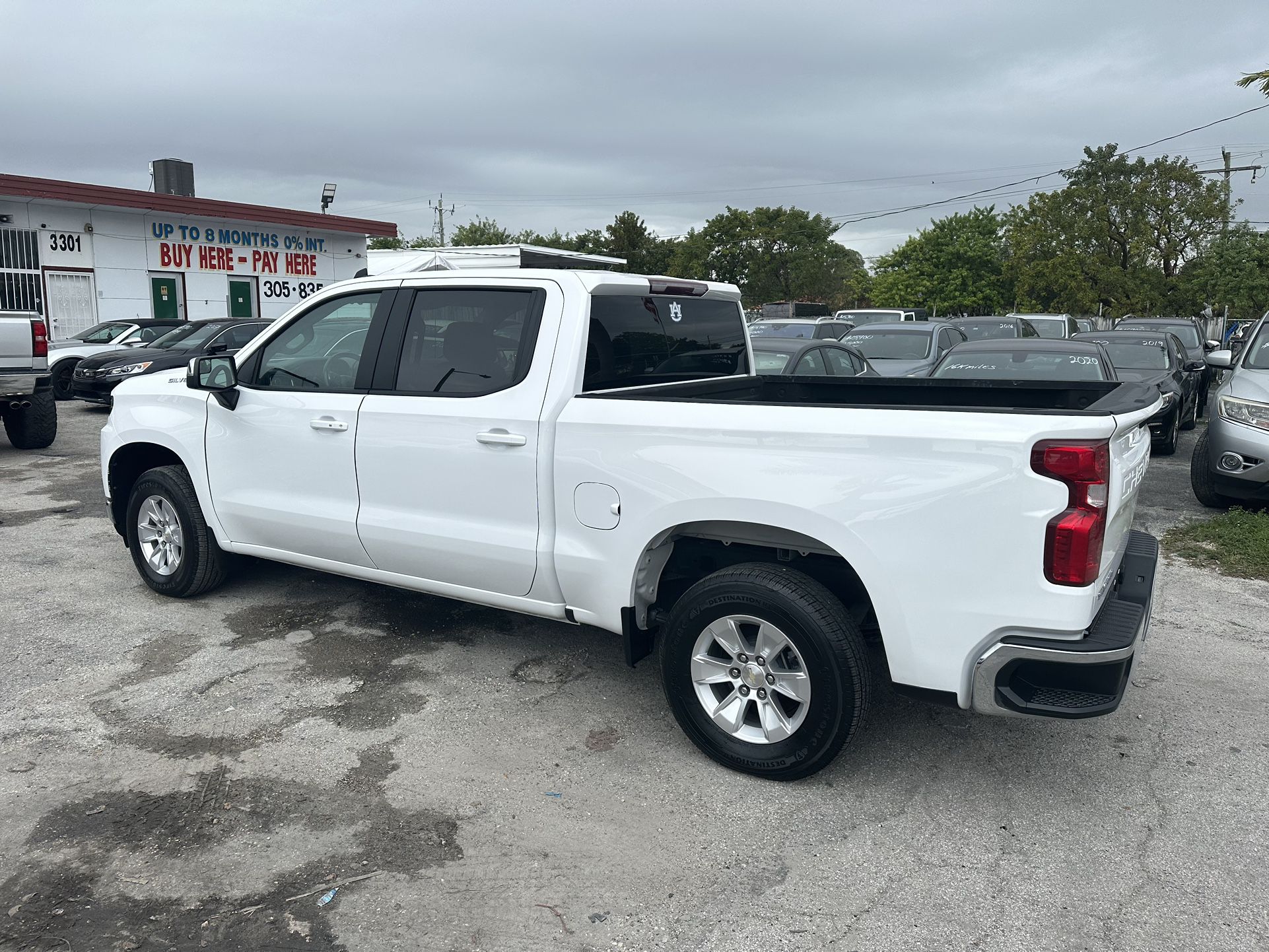 used 2020 chevy silverado - back view